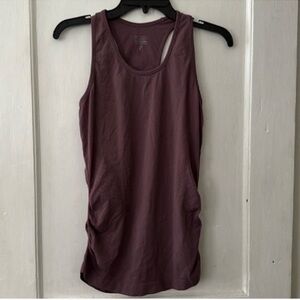 Athleta Razorback Side Ruching Activewear Workout Tank Top